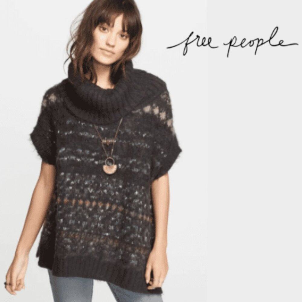 Free People Snow Bunny Cowl-Neck Fair-Isle Sweater